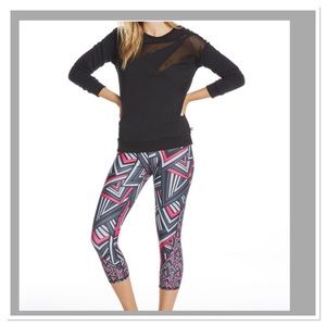 Fabletics Crop Leggings Graphic Print Size XS/S